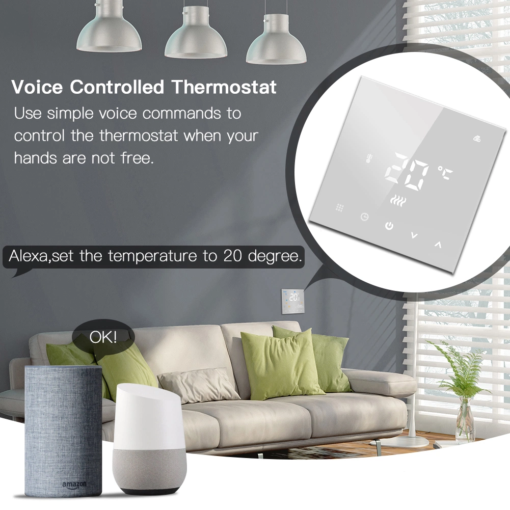 Smart Heater All Glass Panel Digital Touch Control Programmable Heating Floor Thermostat