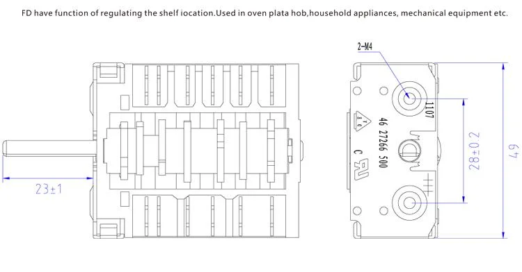 Rule Fd01-8530 Multi Gear Rotary Power Switch for Oven Section Switch