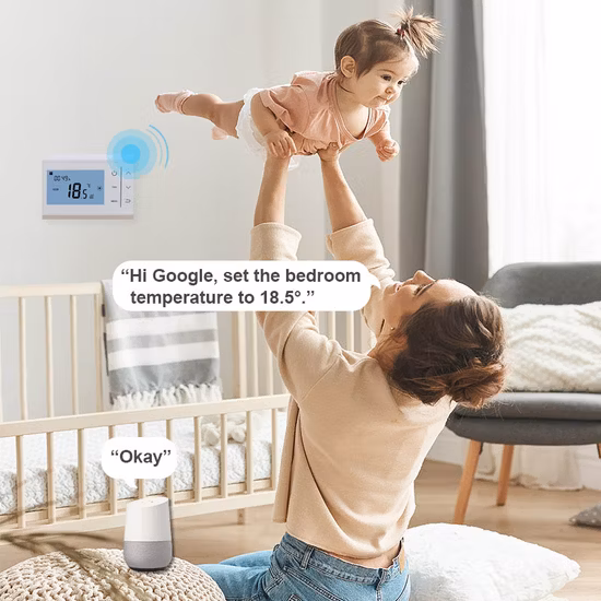 Комнатный программируемый цифровой беспроводной с розеткой приемника Wi-Fi умный домашний термостат для газового котла